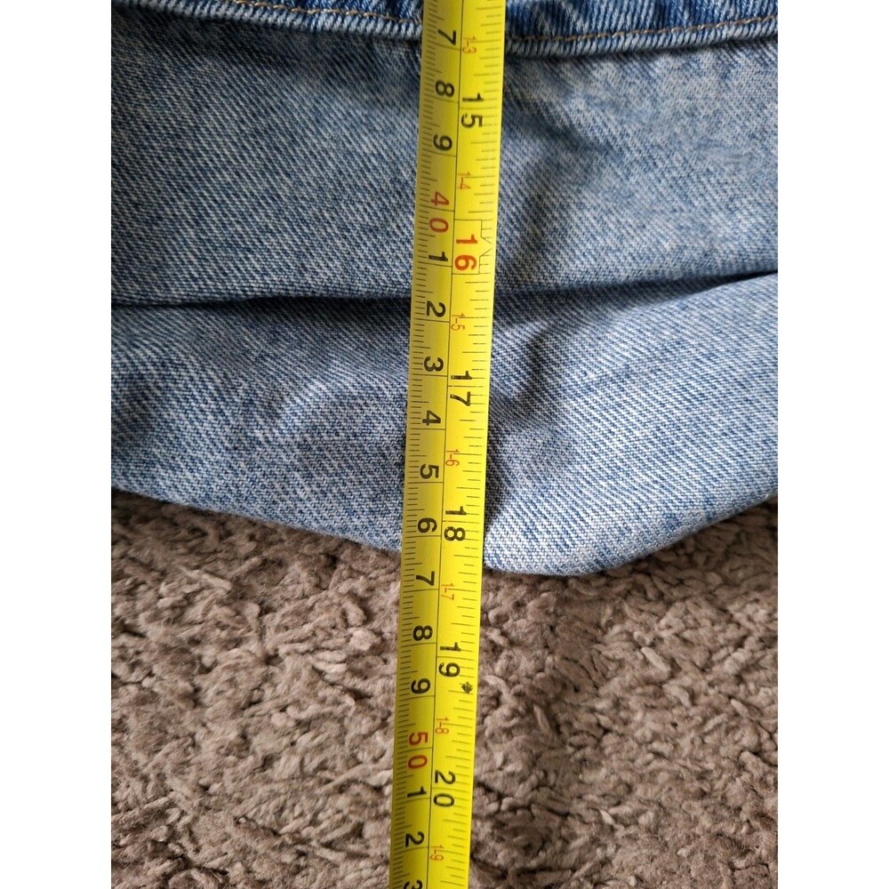 Loft Denim Jean Shorts Women's Size 28 Blue Cuffed High Rise 90s Y2K - Picture 8 of 8